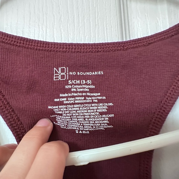 maroon colored racer back tank top - Picture 3 of 3